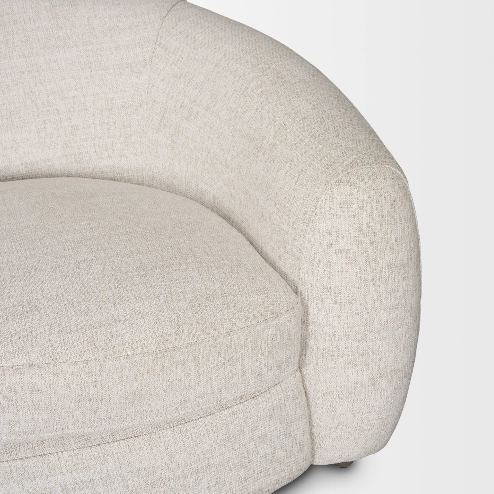 Valencia Curved Cream Sofa