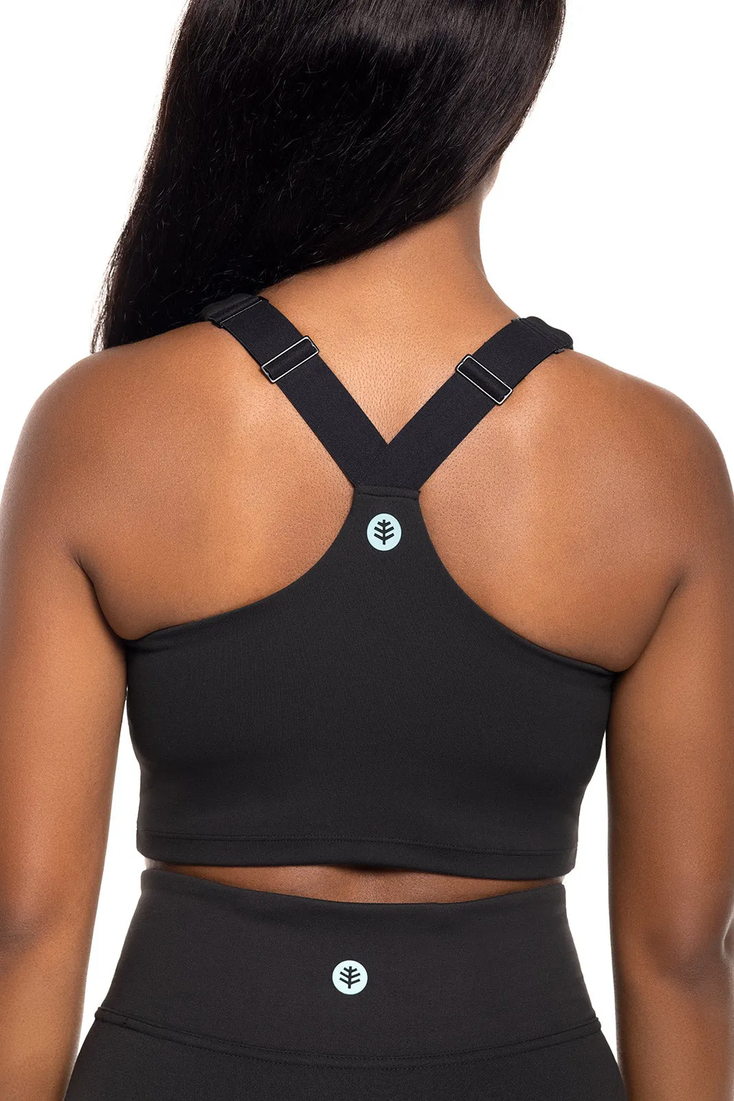 Women's Ananda Long Line Sports Bra  |  Black