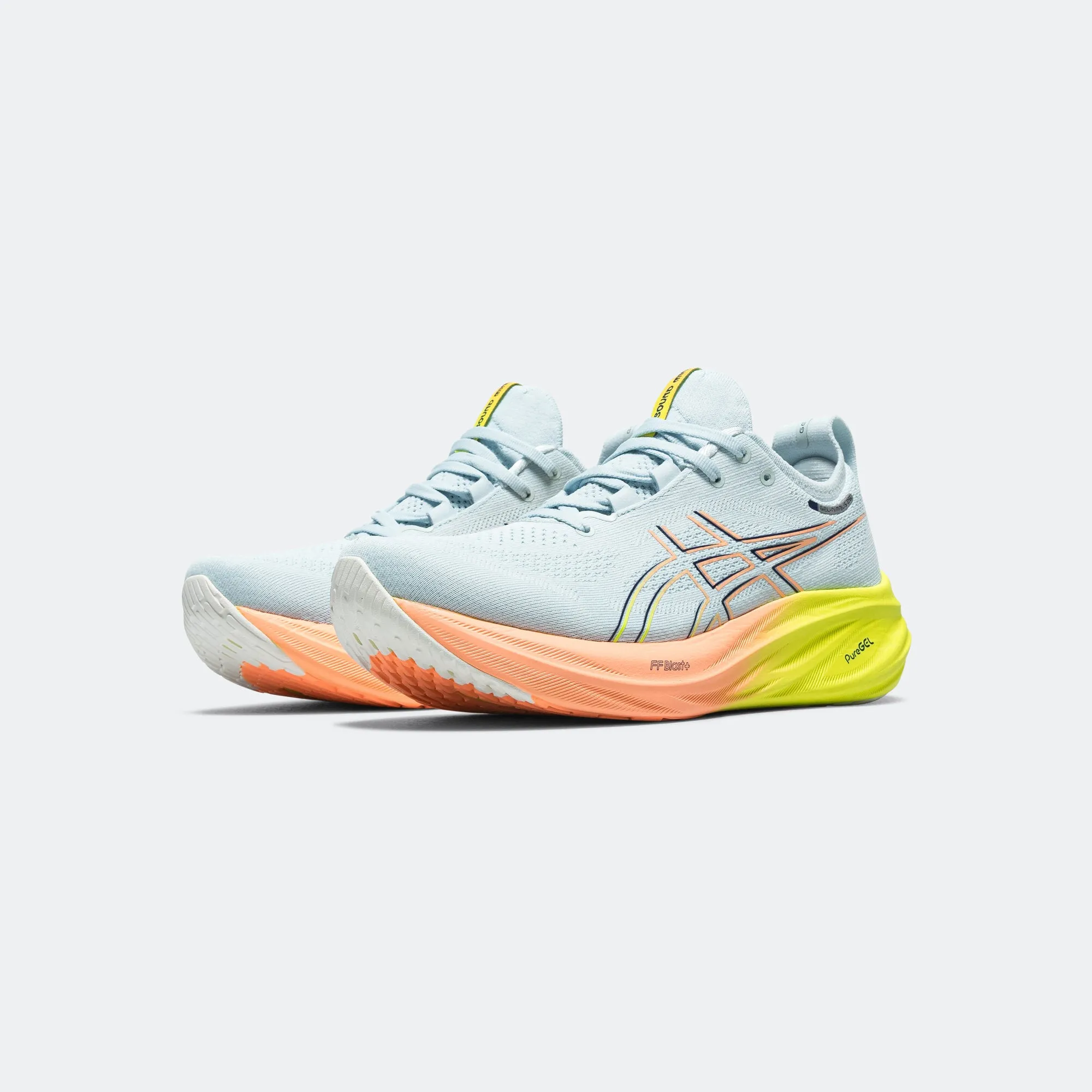 Womens GEL-Nimbus 26 'Paris' - Cool Grey/Safety Yellow