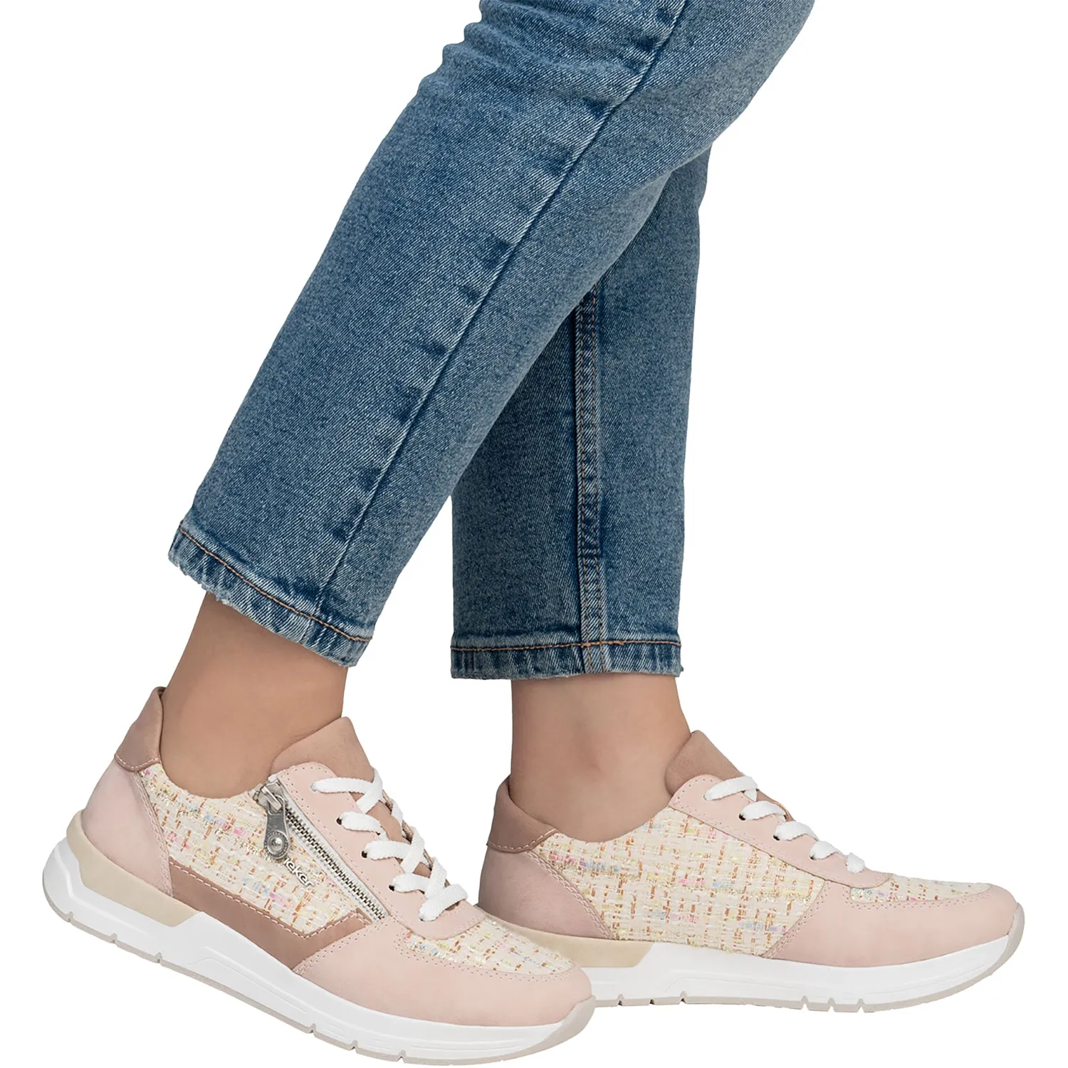 Women's Rieker 58902-31 Carnation/Off White Multi Synthetic