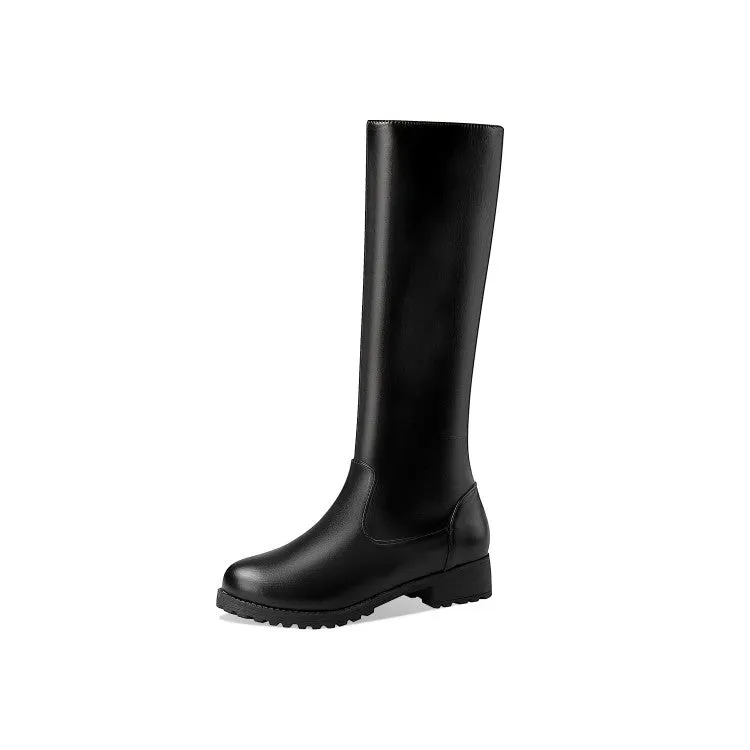 Women's Side Zippers Mid Calf Boots