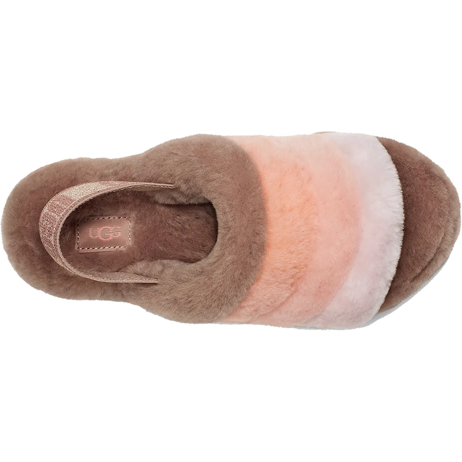 Women's UGG Fluff Yeah Slide Beachwood Multi Sheepskin