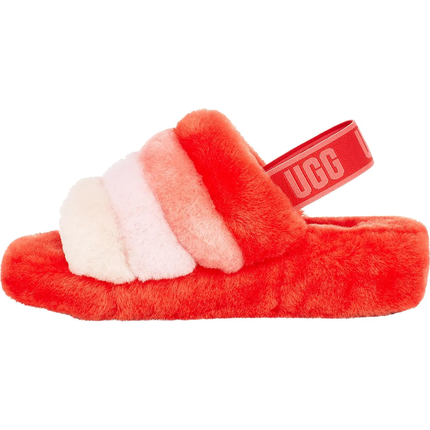 Women's UGG Fluff Yeah Slide Lava Flow Multi Sheepskin