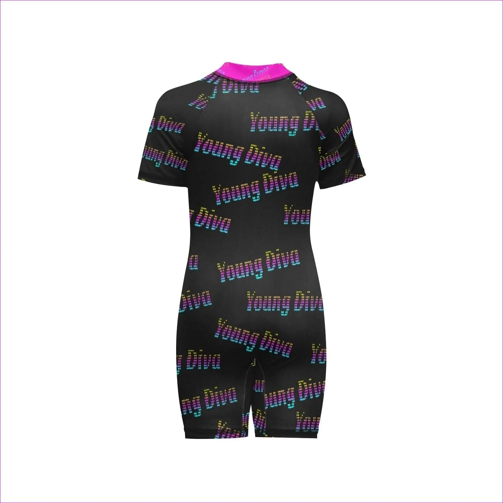 Young Diva Kids Short Sleeve One-Piece Swimsuit