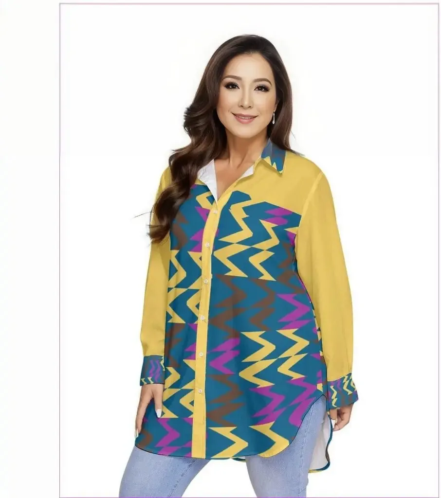 Zig & Zag Voluptuous ( ) Plus Size Women's Button-Up Shirt