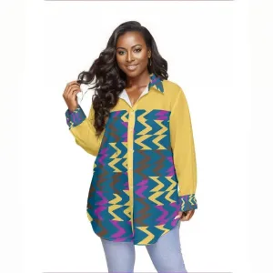 Zig & Zag Voluptuous ( ) Plus Size Women's Button-Up Shirt